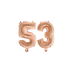 Folieballon 53 jaar Rosé Goud 41cm