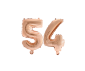 Folieballon 54 jaar Rosé Goud 41cm