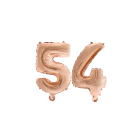 Folieballon 54 jaar Rosé Goud 41cm