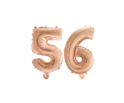 Folieballon 56 jaar Rosé Goud 41cm