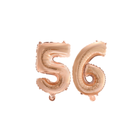 Folieballon 56 jaar Rosé Goud 41cm