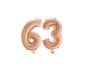 Folieballon 63 jaar Rosé Goud 41cm