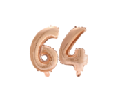 Folieballon 64 jaar Rosé Goud 41cm