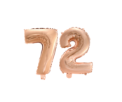 Folieballon 72 jaar Rosé Goud 41cm Folieballon 72 jaar Rosé Goud 41cm