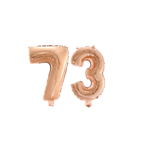 Folieballon 73 jaar Rosé Goud 41cm