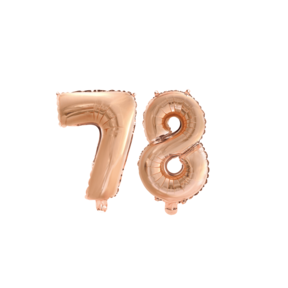 Folieballon 78 jaar Rosé Goud 41cm