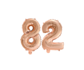 Folieballon 82 jaar Rosé Goud 41cm
