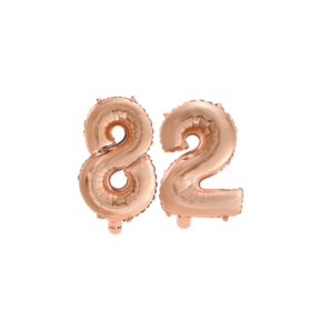 Folieballon 82 jaar Rosé Goud 41cm