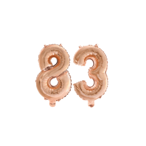 Folieballon 83 jaar Rosé Goud 41cm