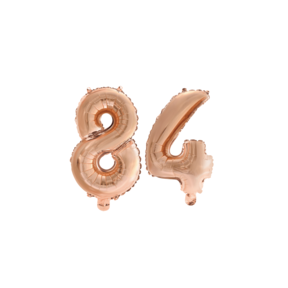 Folieballon 84 jaar Rosé Goud 41cm
