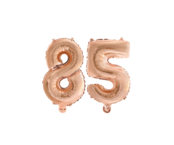 Folieballon 85 jaar Rosé Goud 41cm