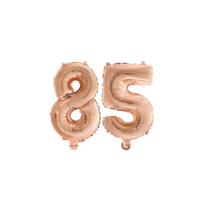 Folieballon 85 jaar Rosé Goud 41cm