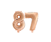 Folieballon 87 jaar Rosé Goud 41cm