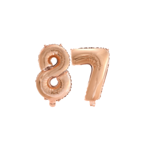 Folieballon 87 jaar Rosé Goud 41cm