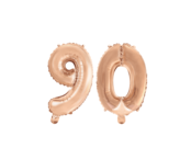 Folieballon 90 jaar Rosé Goud 41cm