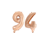 Folieballon 94 jaar Rosé Goud 41cm