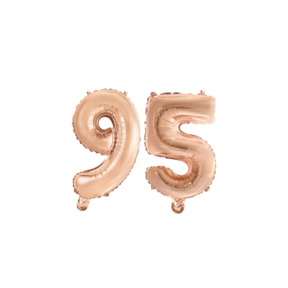 Folieballon 95 jaar Rosé Goud 41cm