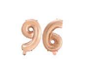 Folieballon 96 jaar Rosé Goud 41cm