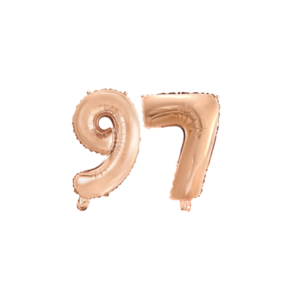 Folieballon 97 jaar Rosé Goud 41cm