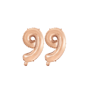 Folieballon 99 jaar Rosé Goud 41cm