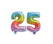 Folieballon 25 jaar Regenboog 86cm Folieballon 25 jaar Regenboog 86cm