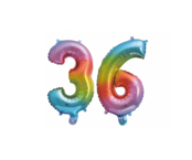 Folieballon 36 jaar Regenboog 86cm Folieballon 36 jaar Regenboog 86cm