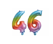 Folieballon 46 jaar Regenboog 86cm