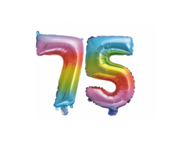 Folieballon 75 jaar Regenboog 86cm Folieballon 75 jaar Regenboog 86cm