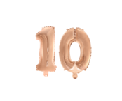 Folieballon 10 jaar Rosé Goud 41cm
