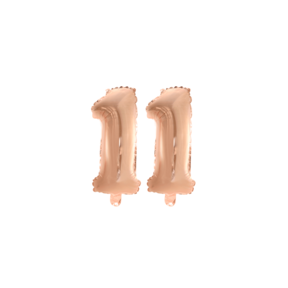 Folieballon 11 jaar Rosé Rosé Goud 41cm