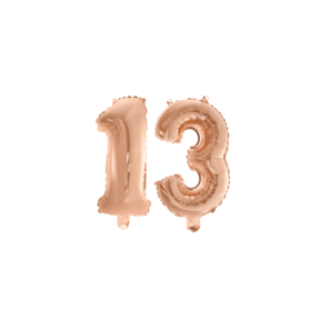 Folieballon 13 jaar Rosé Rosé Goud 41cm