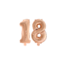 Feest-vieren Folieballon 18 jaar Rosé Rosé Goud 41cm