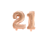 Folieballon 21 jaar Rosé Goud 41cm Folieballon 21 jaar Rosé Goud 41cm