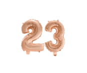 Folieballon 23 jaar Rosé Goud 41cm