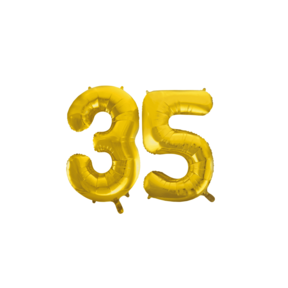 Folieballon 35 jaar Goud 41cm