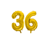 Folieballon 36 jaar Goud 41cm