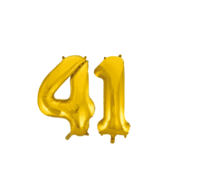 Folieballon 41 jaar Goud 41cm