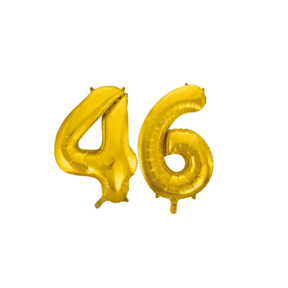 Folieballon 46 jaar Goud 41cm