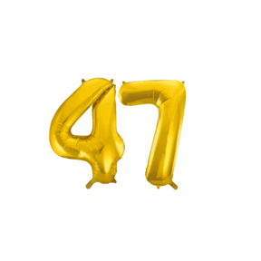 Folieballon 47 jaar Goud 41cm