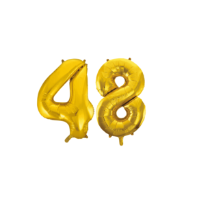Folieballon 48 jaar Goud 41cm
