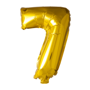 Folieballon 7 jaar Goud 41cm