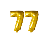Folieballon 77 jaar Goud 41cm