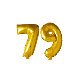 Folieballon 79 jaar Goud 41cm