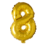 We Fiesta Folieballon 8 jaar Goud 41cm We Fiesta Folieballon 8 jaar Goud 41cm