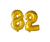 Folieballon 82 jaar Goud 41cm