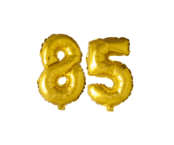Folieballon 85 jaar Goud 41cm