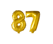 Folieballon 87 jaar Goud 41cm