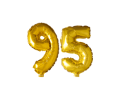 Folieballon 95 jaar Goud 41cm