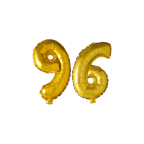 Folieballon 96 jaar Goud 41cm