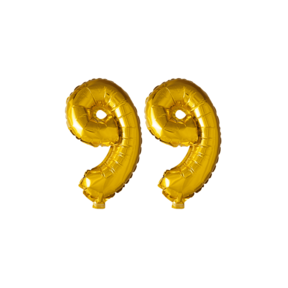 Folieballon 99 jaar Goud 41cm